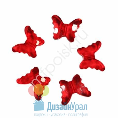 Q Декоративные бусины Бабочки красные 2,3x1,8см 20шт 4690296011925 Китай