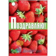 Открытка Микроформат дв. (55*79) Поздравляю! 20 экз. 001.928