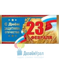 Конверт для денег 23 февраля. 168х82 10 экз. 6200292