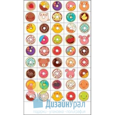 Наклейка Наклейка для дневника "Пончики" 91х155 20 экз. 0200647